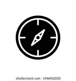 Compass icon solid style vector for your web, mobile app logo UI design