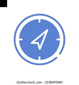 compass icon solid style vector