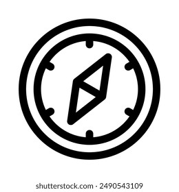 compass icon with style outline