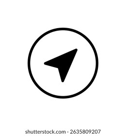 Compass icon symbol for apps and websites. arrow compass icon sign and symbol