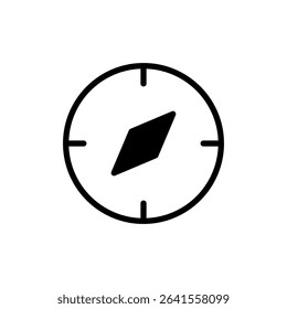 Compass icon symbol for apps and websites. arrow compass icon sign and symbol