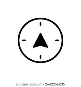 Compass icon symbol for apps and websites. arrow compass icon sign and symbol