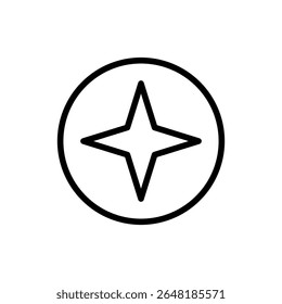Kompasssymbol für Apps und Websites. Pfeilkompass Symbol und Symbol