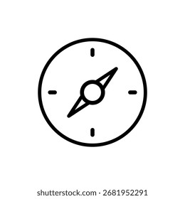 Icono de brújula para App y Sitios web. símbolo de la brújula de flecha
