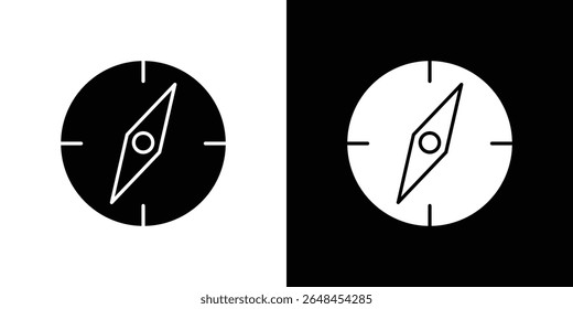 Compass icon symbol collection. Flat vector stock illustration.
