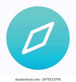 Compass Icon Symbol. Direction Icon, Isolated Gradient Vector Icon.