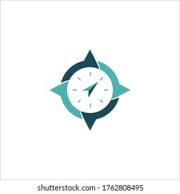 compass icon symbol logo template. outdoor adventure compass logo