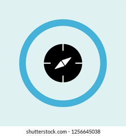 compass icon symbol. Premium quality isolated compass vector icon in trendy style. compass element.