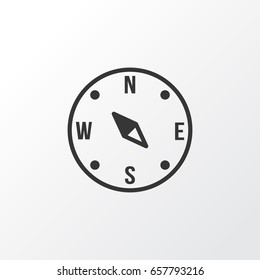 Compass Icon Symbol. Premium Quality Isolated Locate Element In Trendy Style.