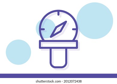 Compass icon symbol sign from modern adventure and camping collection for mobile concept and web apps design.