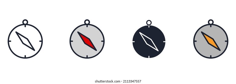 Compass icon symbol template for graphic and web design collection logo vector illustration