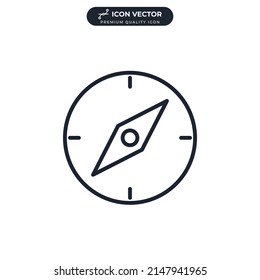 compass icon symbol template for graphic and web design collection logo vector illustration