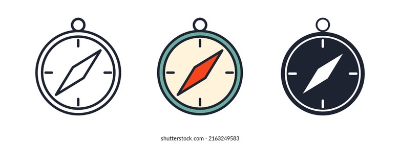 compass icon symbol template for graphic and web design collection logo vector illustration