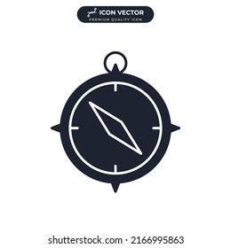plantilla de símbolo de icono de brújula para el logotipo de colección de diseño gráfico y web ilustración vectorial