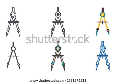 Compass Icon symbol template for graphic and web design collection logo vector illustration