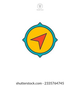 Compass icon symbol vector illustration isolated on white background