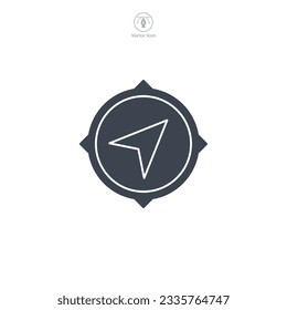 Compass icon symbol vector illustration isolated on white background