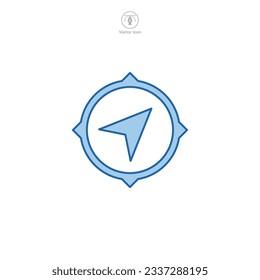 Compass icon symbol vector illustration isolated on white background