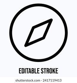 Símbolo de icono de brújula. Ilustración del vector de iconos de la brújula.