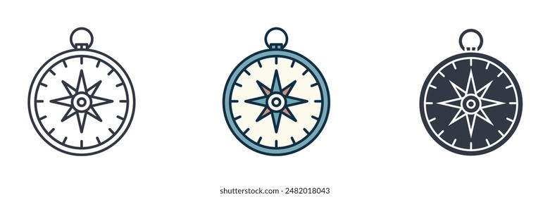 Compass Icon symbol vector illustration isolated on white background