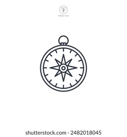 Compass Icon symbol vector illustration isolated on white background