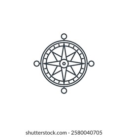 Compass icon symbol vector illustration isolated on white background
