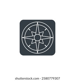 Compass icon symbol vector illustration isolated on white background