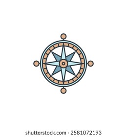 Compass icon symbol vector illustration isolated on white background