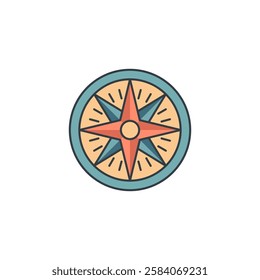 Compass icon symbol vector illustration isolated on white background