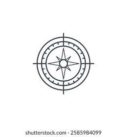 Compass icon symbol vector illustration isolated on white background