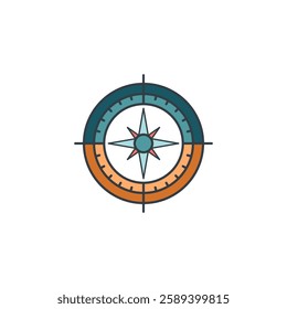 Compass icon symbol vector illustration isolated on white background