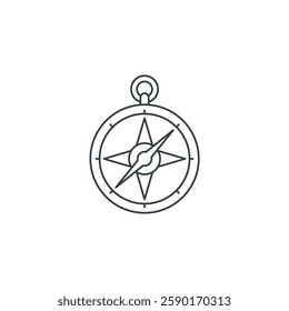 Compass icon symbol vector illustration isolated on white background