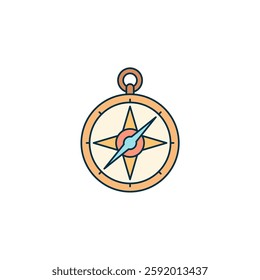 Compass icon symbol vector illustration isolated on white background