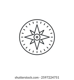 Compass icon symbol vector illustration isolated on white background