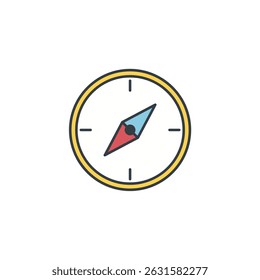 Compass icon symbol vector illustration isolated on white background