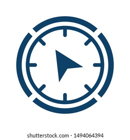 Compass icon, Compass symbol Vector on white background