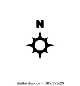 Compass icon symbol vector on white background