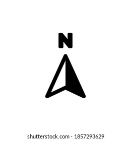 Compass icon symbol vector on white background