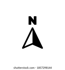 Compass icon symbol vector on white background