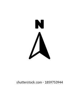 
Compass icon symbol vector on white background