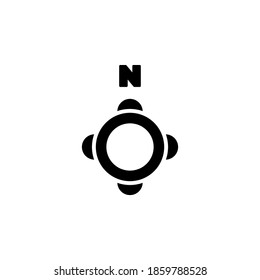 Compass icon symbol vector on white background