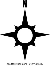 Compass-Symbol, Vektorgrafik auf weißem Hintergrund.eps
