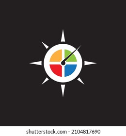 Compass icon and symbol vector template