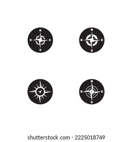 Compass icon and symbol vector template