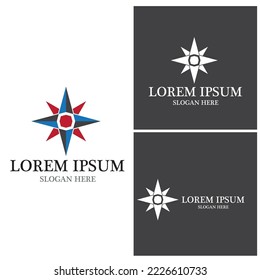 Compass icon and symbol vector template