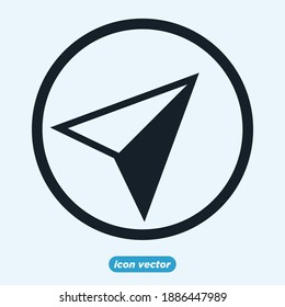 Compass icon template color editable. Compass symbol vector illustration for graphic and web design.