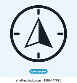 Compass icon template color editable. Compass symbol vector illustration for graphic and web design.