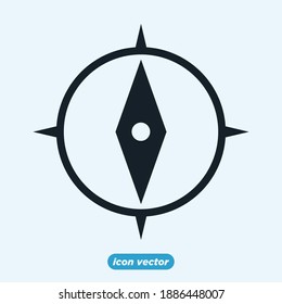 Compass icon template color editable. Compass symbol vector illustration for graphic and web design.