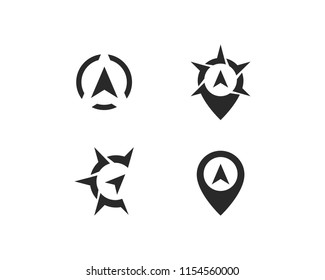 Compass icon Template vector icon illustration design