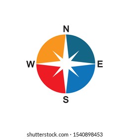 Compass icon Template vector icon illustration design